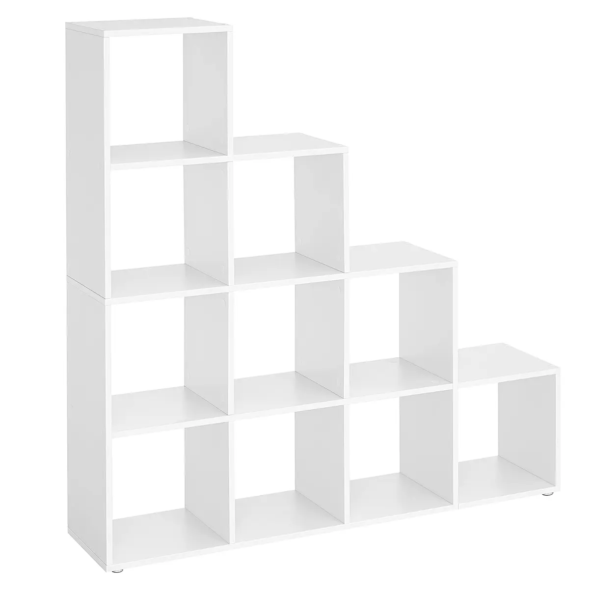 VASAGLE Estante de Livros com 10 Nichos, Prateleira com Compartimentos Abertos, Organizador para Decorações, Fotos, Plantas, para Sala de Estar, Quarto, Escritório, Branco Nuvem BRLBC10WTV2