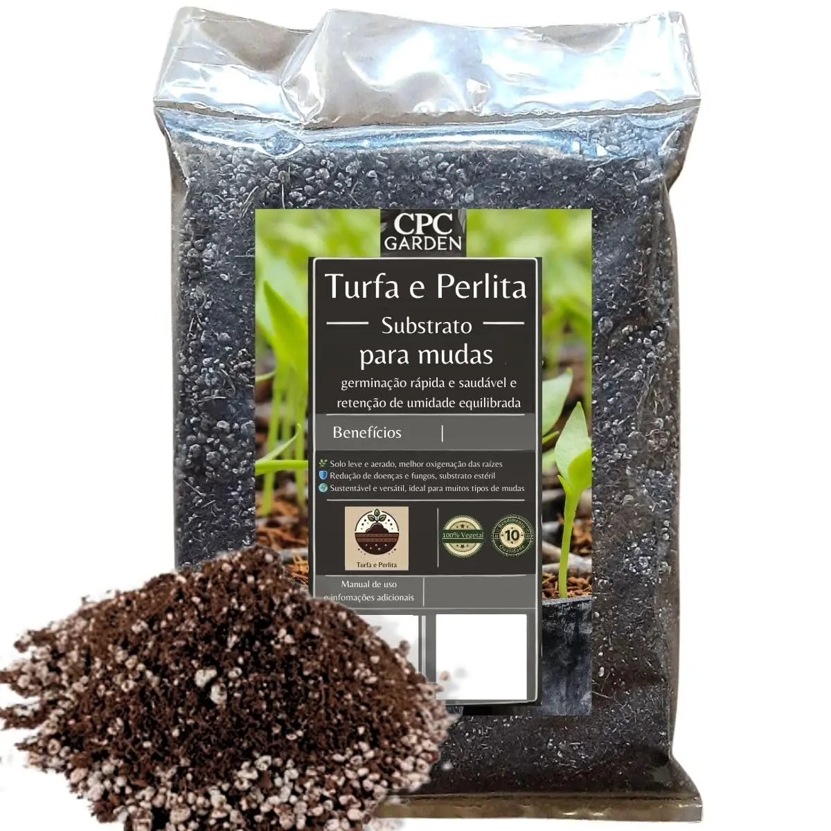 Substrato Preparado Para Mudas Com Turfa e Perlita CPC Garden (3 Litros) - 1