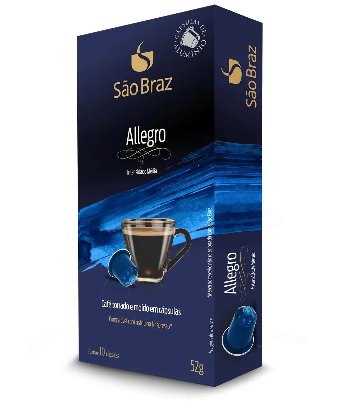 Café em Cápsula São Braz Allegro - Compatível com Nespresso - Intensidade Média - 10 un - 1