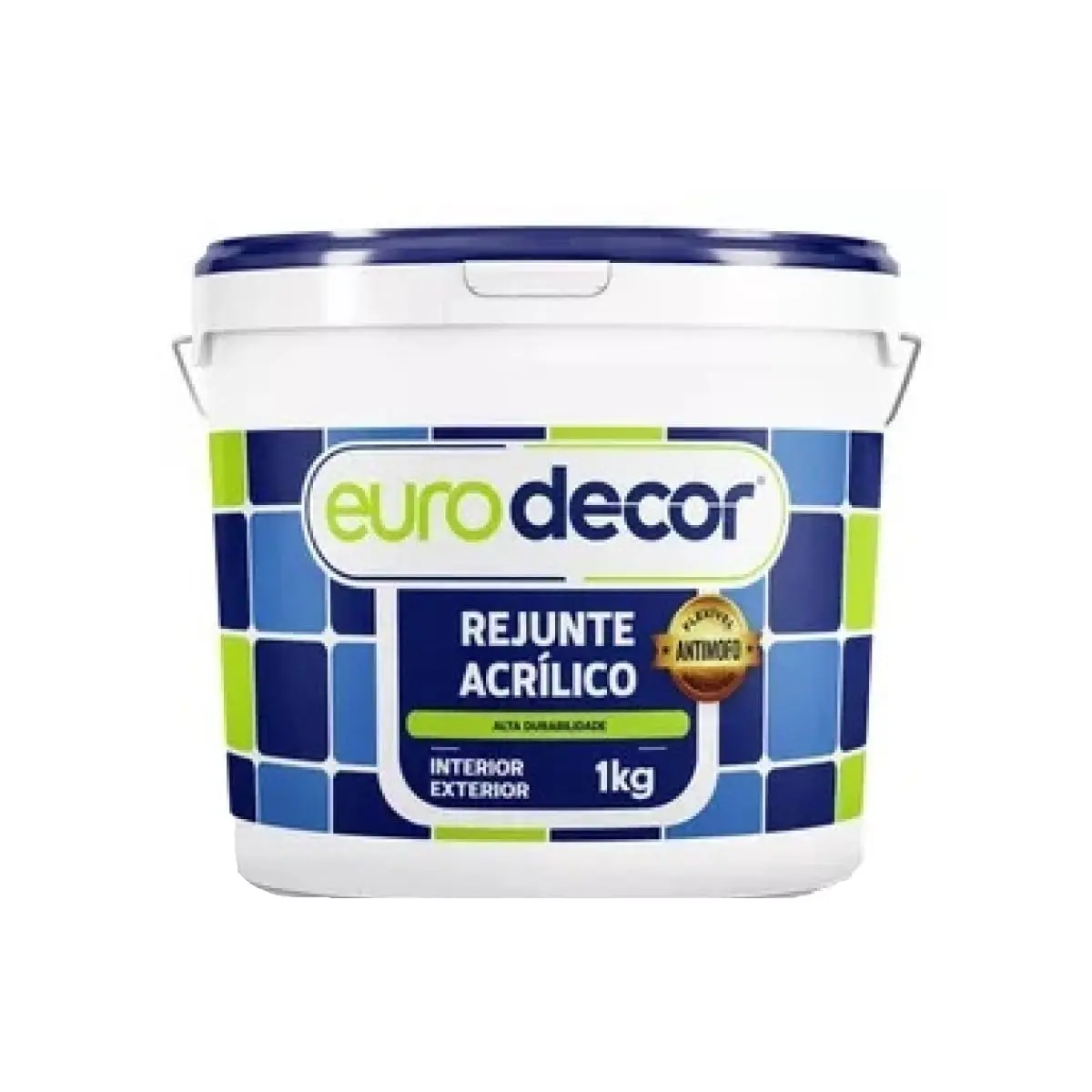 Rejunte Líquido Acrílico 1KG Antimofo Banheiro Interno e Externo com Rodinho Aplicador (Marfim)