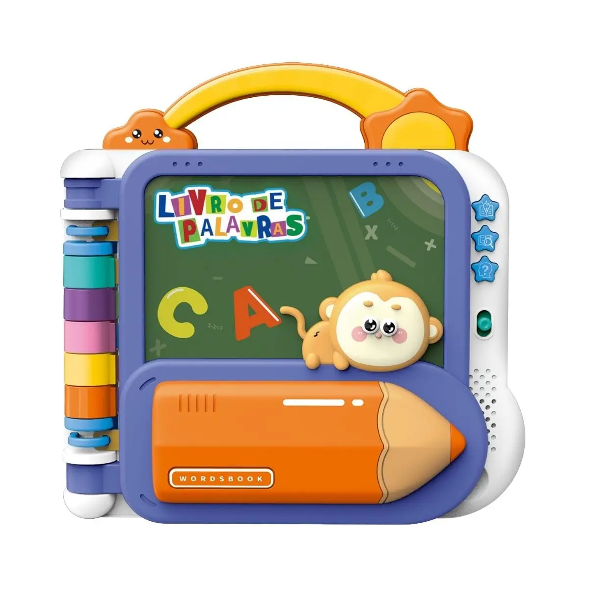 Livro Educativo Interativo de Palavras para Bebê Azul - Maxi Baby