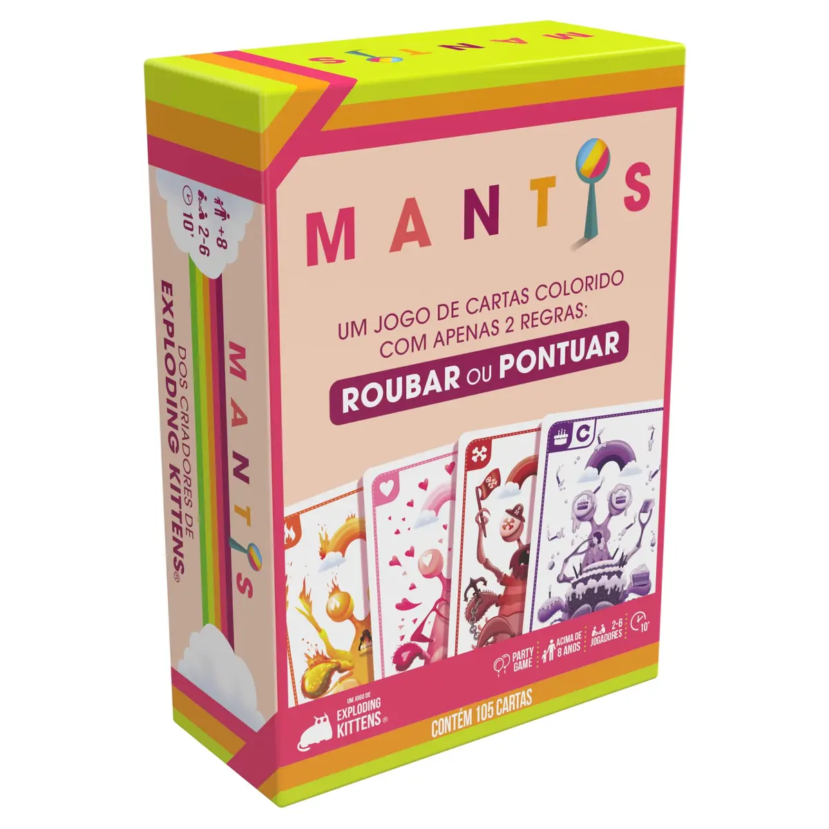 Galápagos,Mantis,Jogo de Cartas,Party Game,Idade +8,2-6 jogadores,Partidas de até 10min,Asmodee