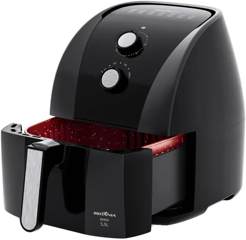 Fritadeira Air Fryer Britânia 5,5L 1500W BFR50 Redstone 220V - 1