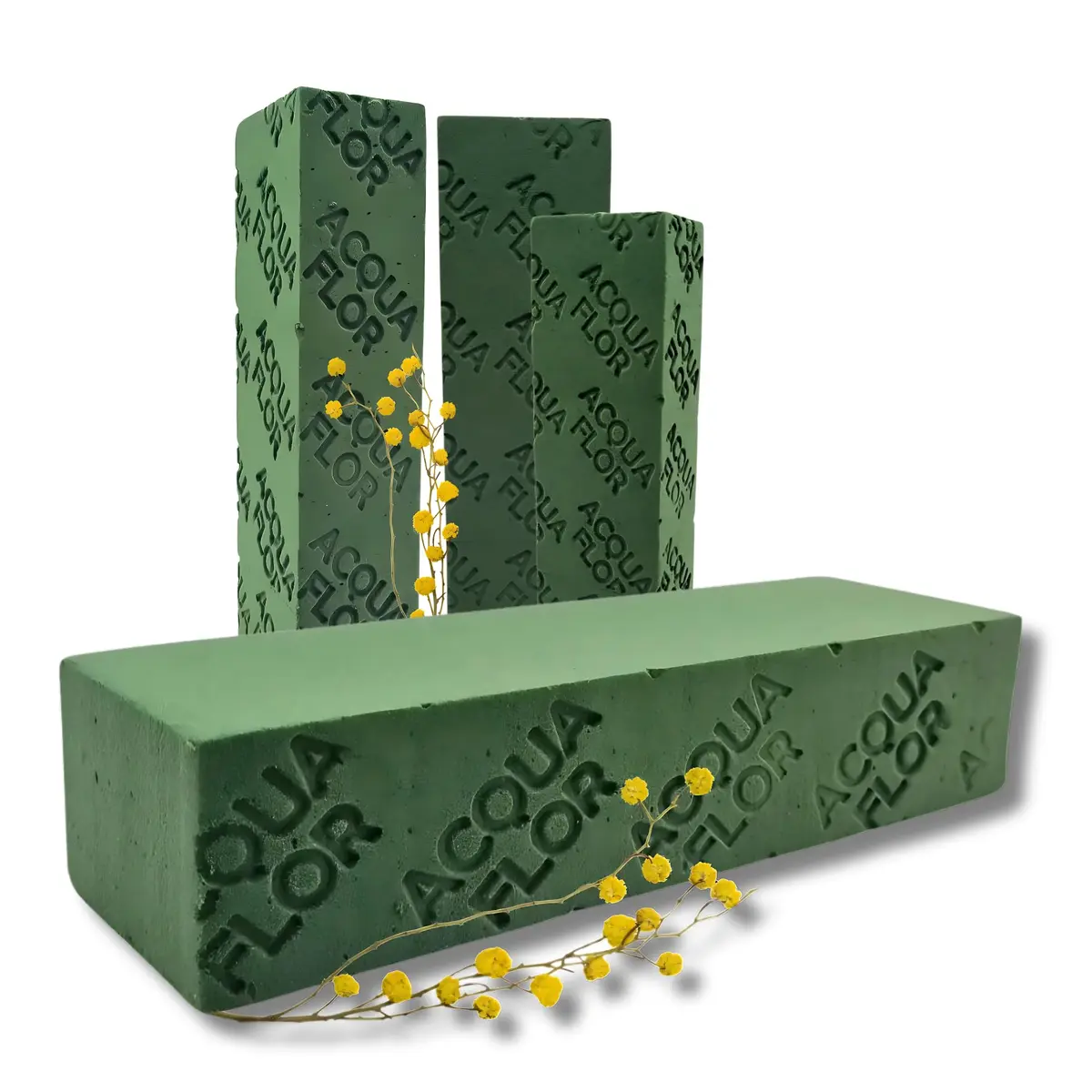 Espuma Floral para Arranjos de Flores com Plantas Naturais 23x5x7cm – Kit com 6 Unidades – Alta Absorção e Corte Fácil (6) - 1