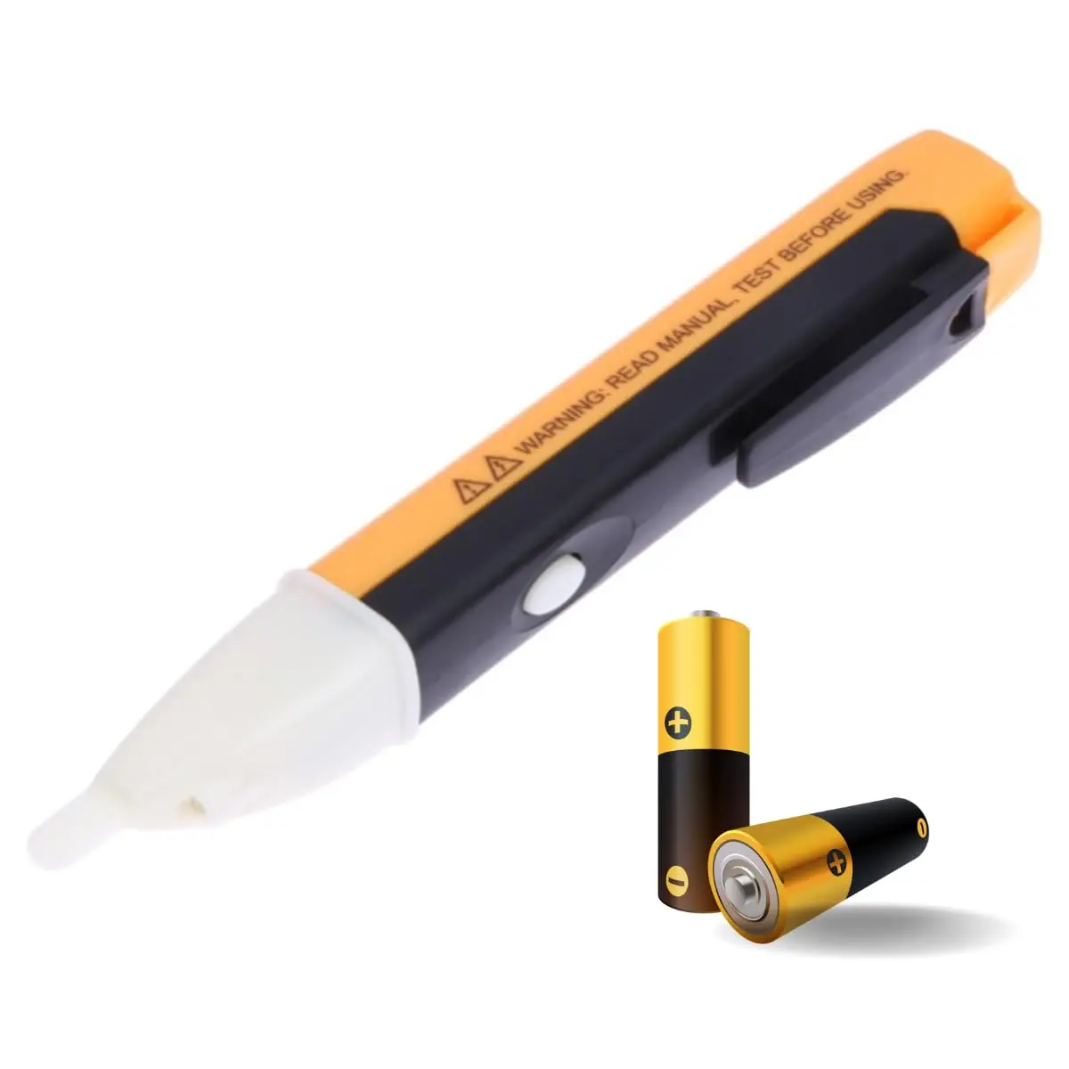 Caneta Teste Detectora Tensão Voltagem Corrente Elétrica Chave com Sinal Sonoro e Visual Profissional Teste Voltímetro Teste Energia