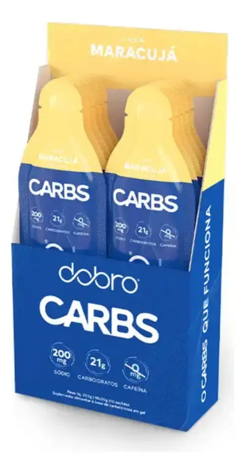 Carbs Gel de Carboidratos Dobro Sabor Maracujá (10 unidades de 30g cada)