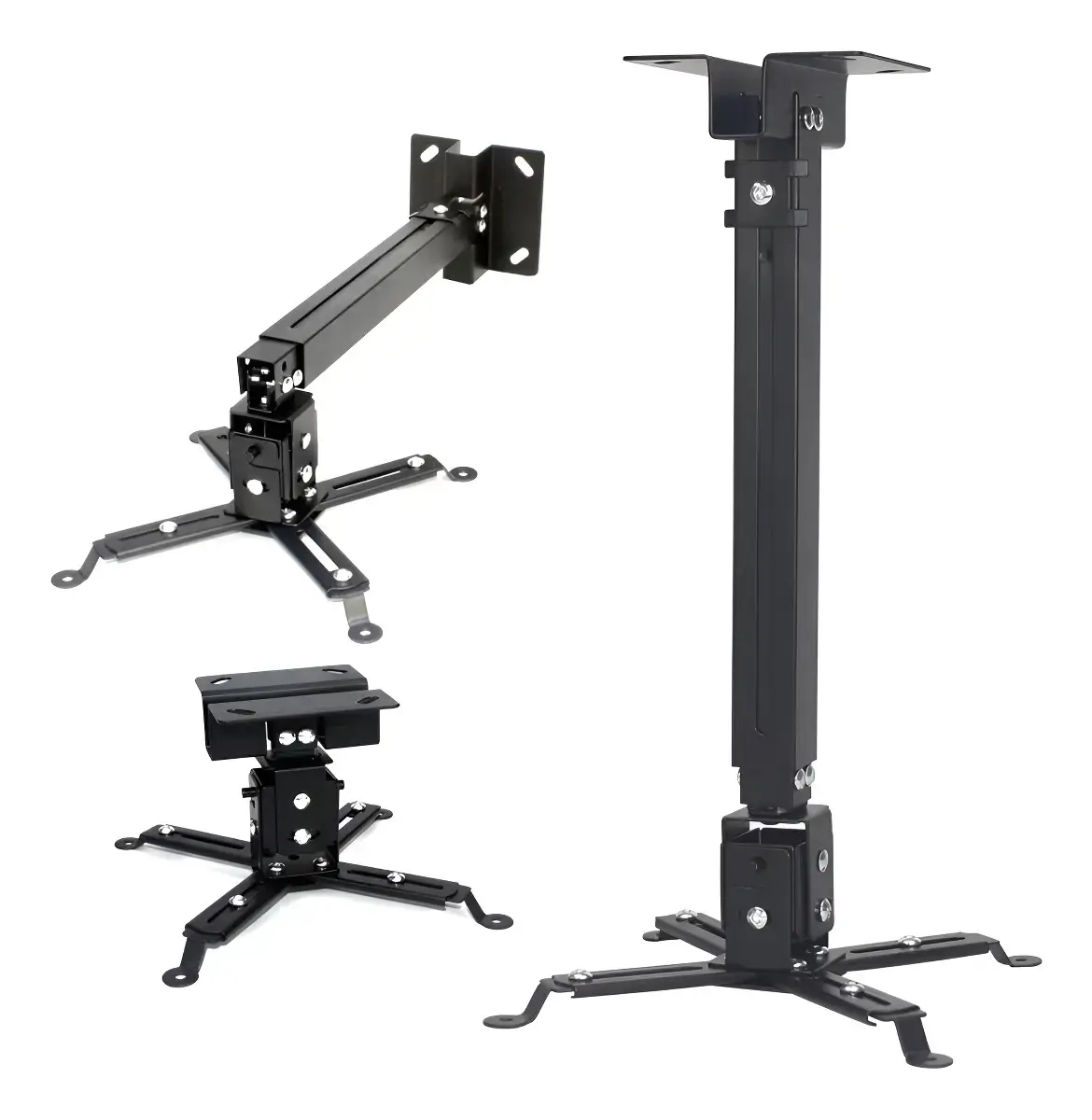 Suporte Projetor Com Garra Teto Parede Universal Regulável Cor Preto Nohara