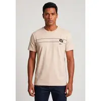 Camiseta Masculina Colcci Estampa Frontal Bege - 1
