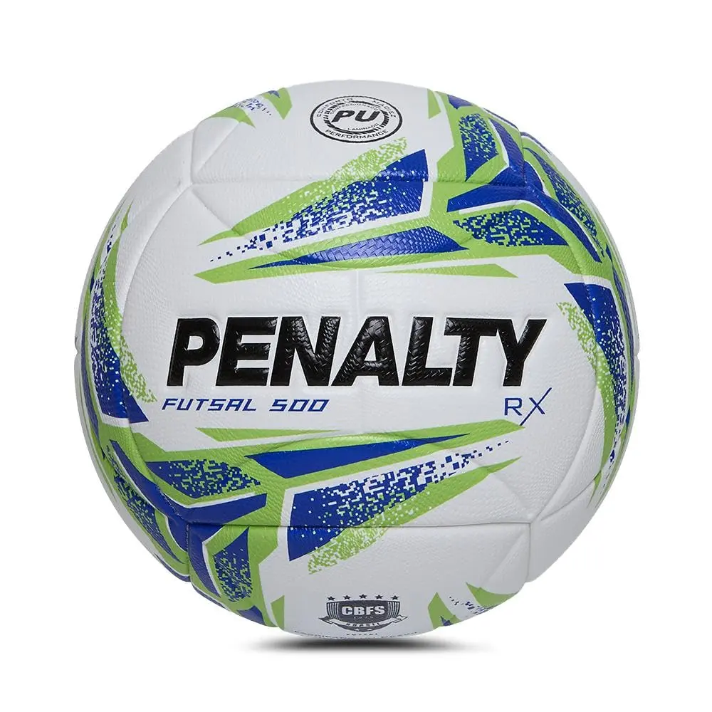 Bola de Futsal Penalty RX 500 XXIII, Branco, Verde e Azul, 500 - 1