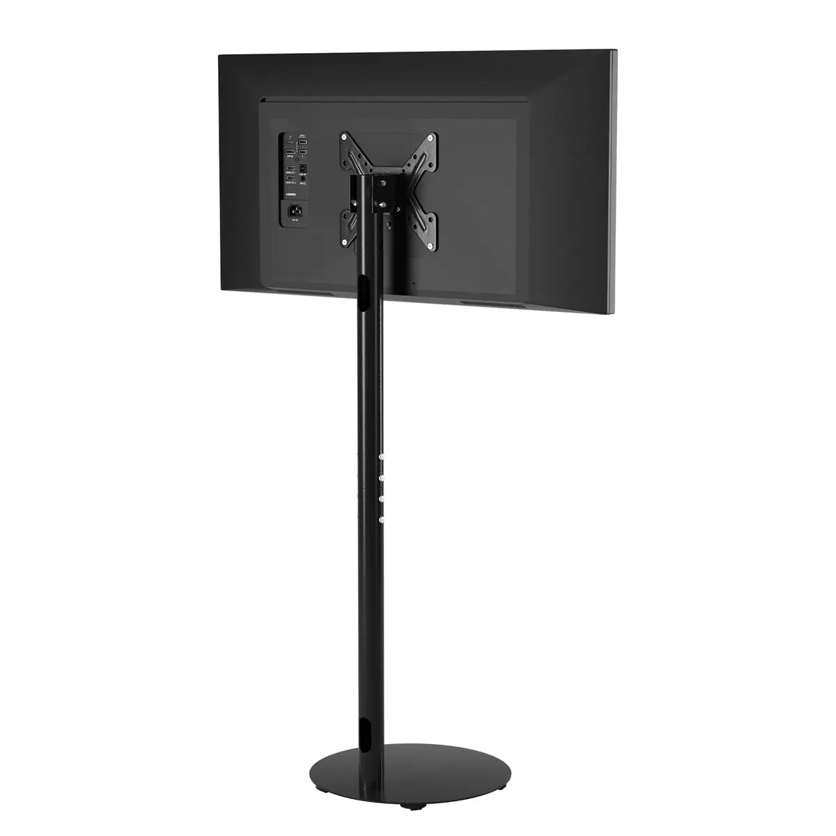 Suporte Universal Móvel para TV 24 a 46 Polegadas, Pedestal com Rotação 360°, Ajuste de Altura, Inclinação Ajustável, Capacidade até 50 kg, com Canaleta para Cabos, Branco (Preto) - 1