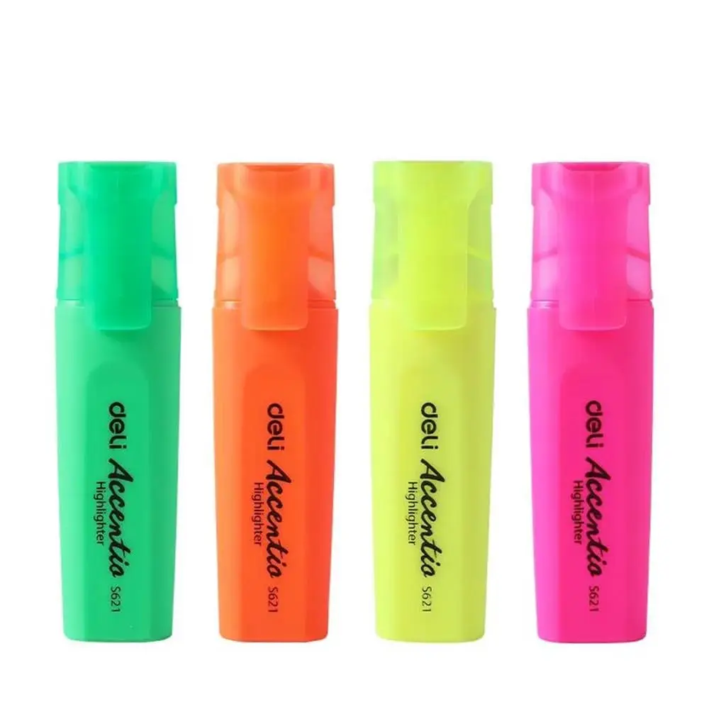 Kit Marca Texto Delight Ponta Chanfrada com 4 Cores, Deli, Cromus - 1