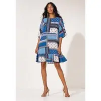 Vestido Amazonia Vital Curto Viscose Blue Baby - 1