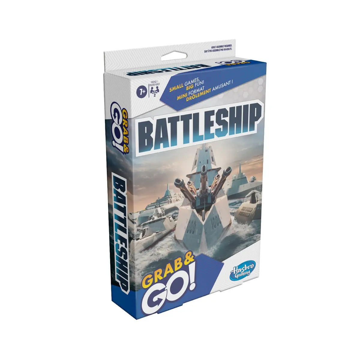 Hasbro Gaming Grab and Go Battleship – jogo infantil portátil, para 2 jogadores, presente para crianças a partir de 7 anos