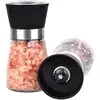 Kit 2 Moedores de Sal e Pimenta em Vidro Inox - 1