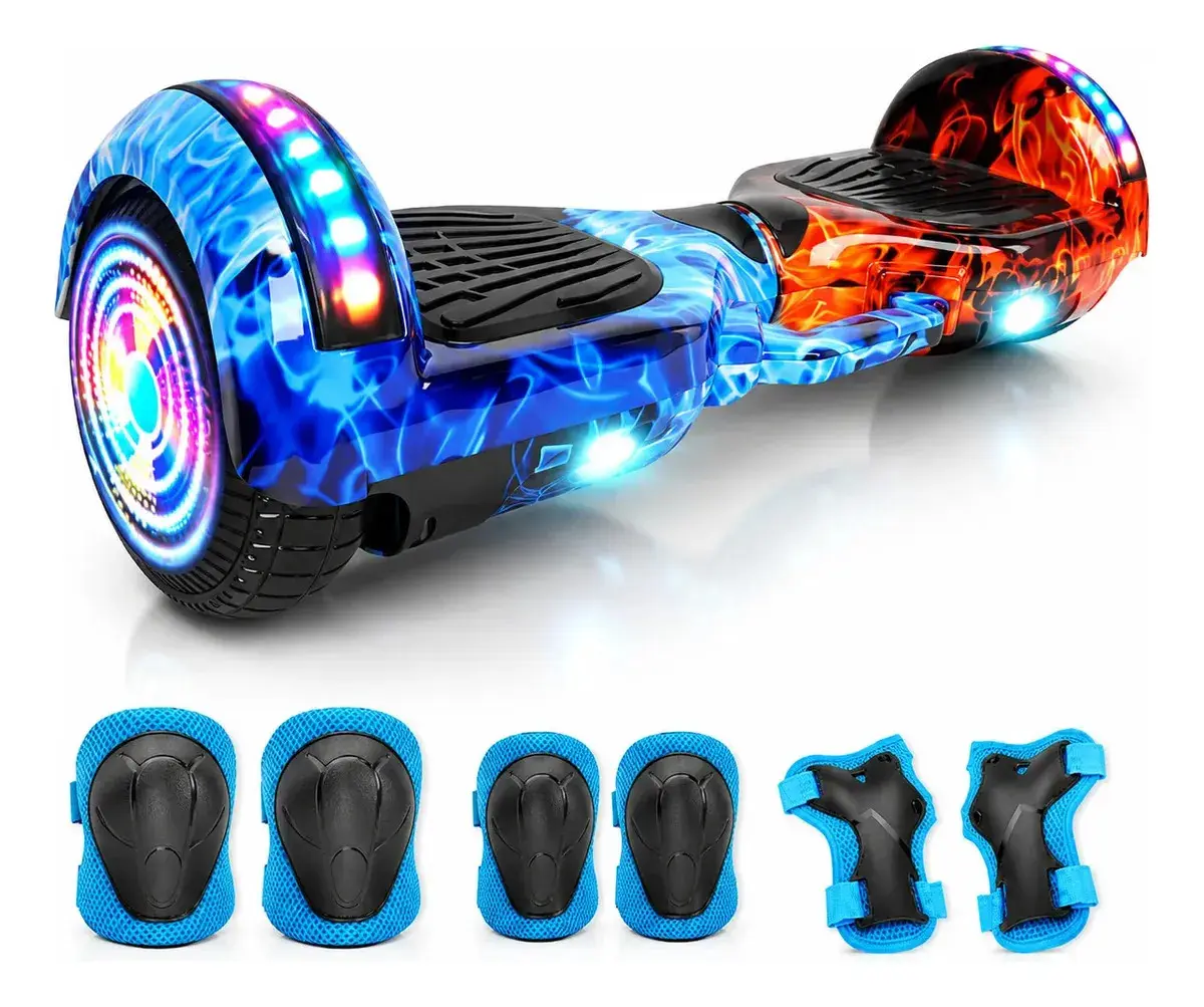 Hoverboard Com Música, Bluetooth E Rodas Iluminadas Toygagade Azul e vermelho