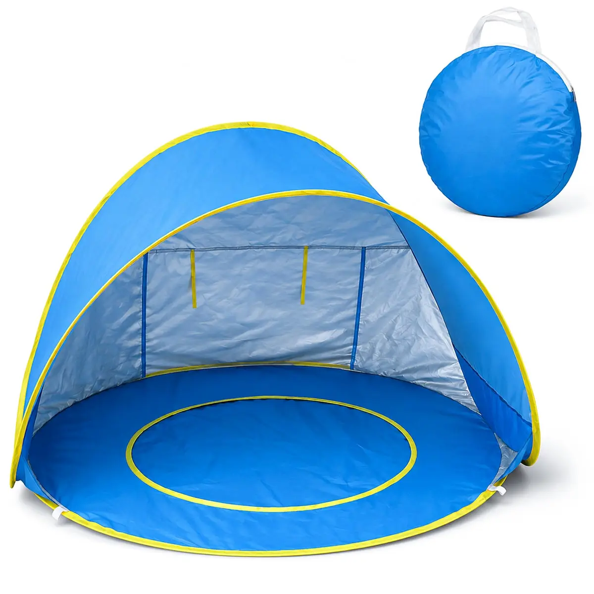 Barraca de Praia para Bebê com Piscina Infantil Integrada Pop Up Proteção UV 50+ com Bolsa de Transporte para Viagem Camping Areia - 1