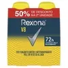 [R$ 3,95 cada] Antitranspirante Roll-On V8 Rexona 50ml 2 Unidades - 1