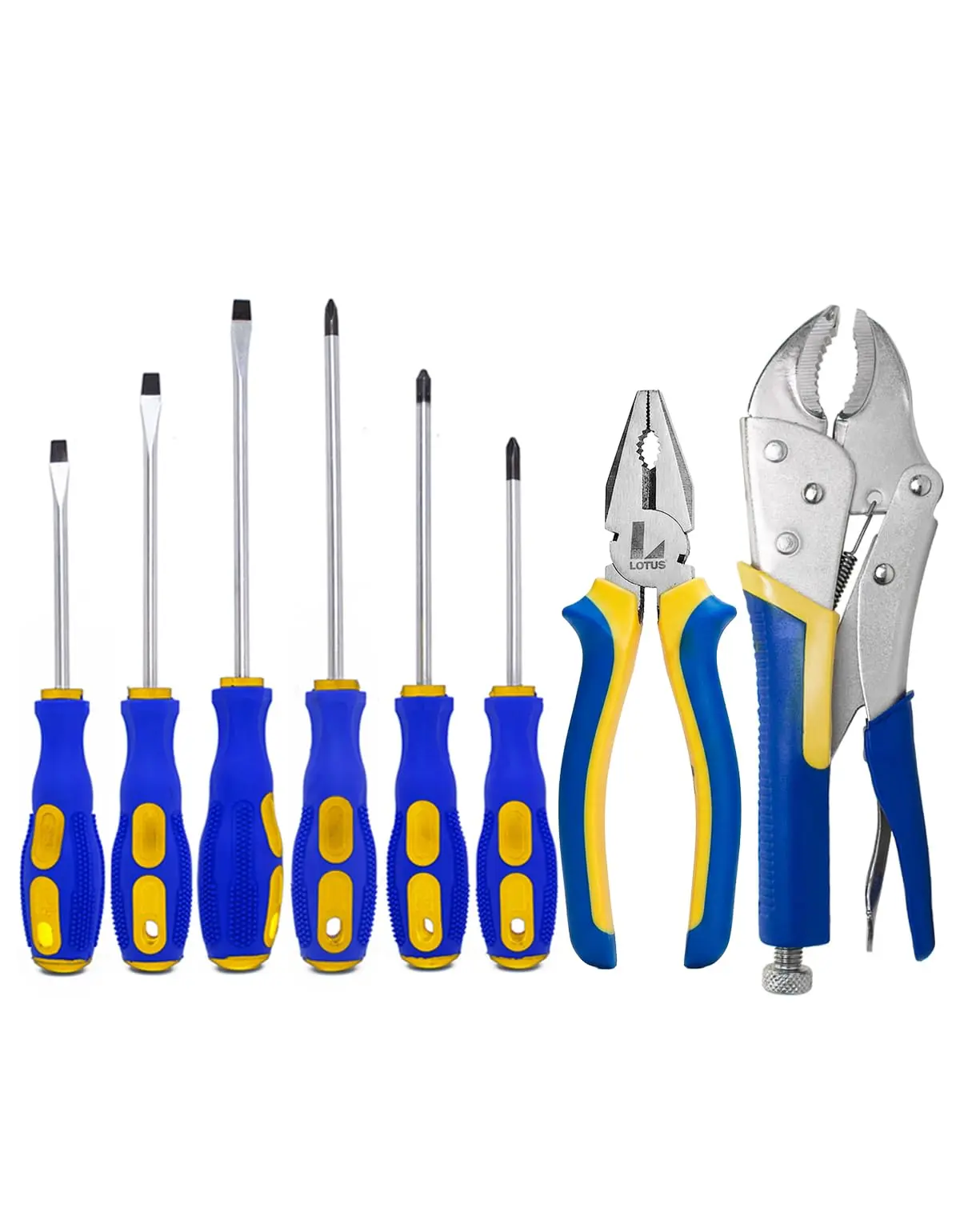 Kit Ferramentas Jogo Chave de Fenda e Philips com Alicate de Pressão e Universal