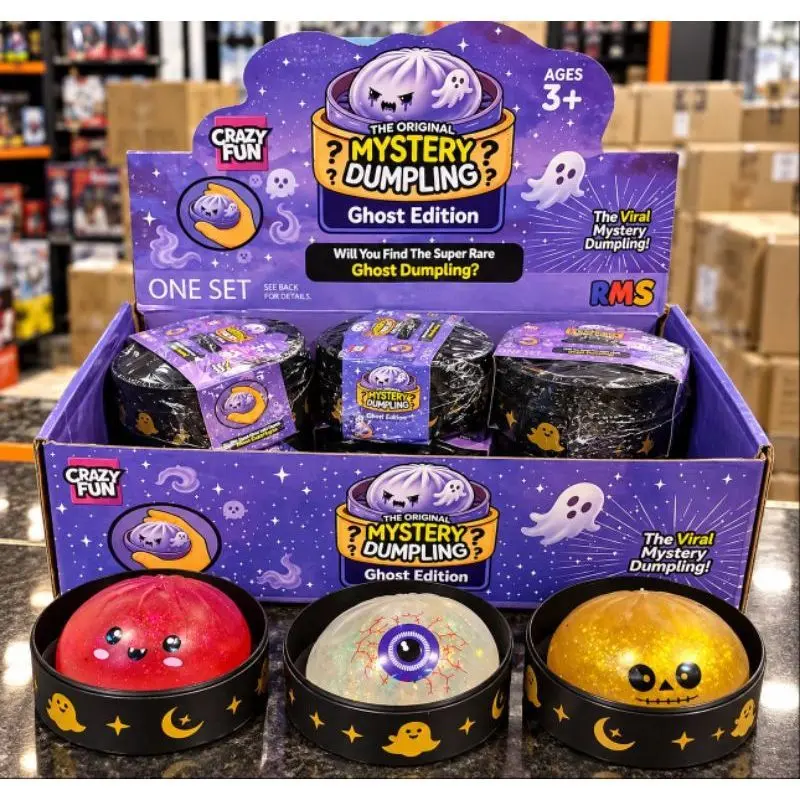 Brinquedo Squishy  Grande Surpresa Dumpling Halloween Pãozinho Antiestress apertar