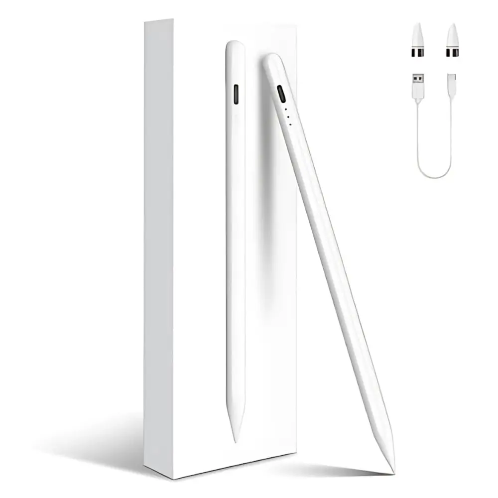 Caneta Stylus Touch Recarregável USB Ponta Fina 1,5mm para Celular e Tablet | Alta Precisão para Escrita, Desenhos e Anotações, Compatível com Telas Capacitivas, Até 8 Horas de Autonomia - 1