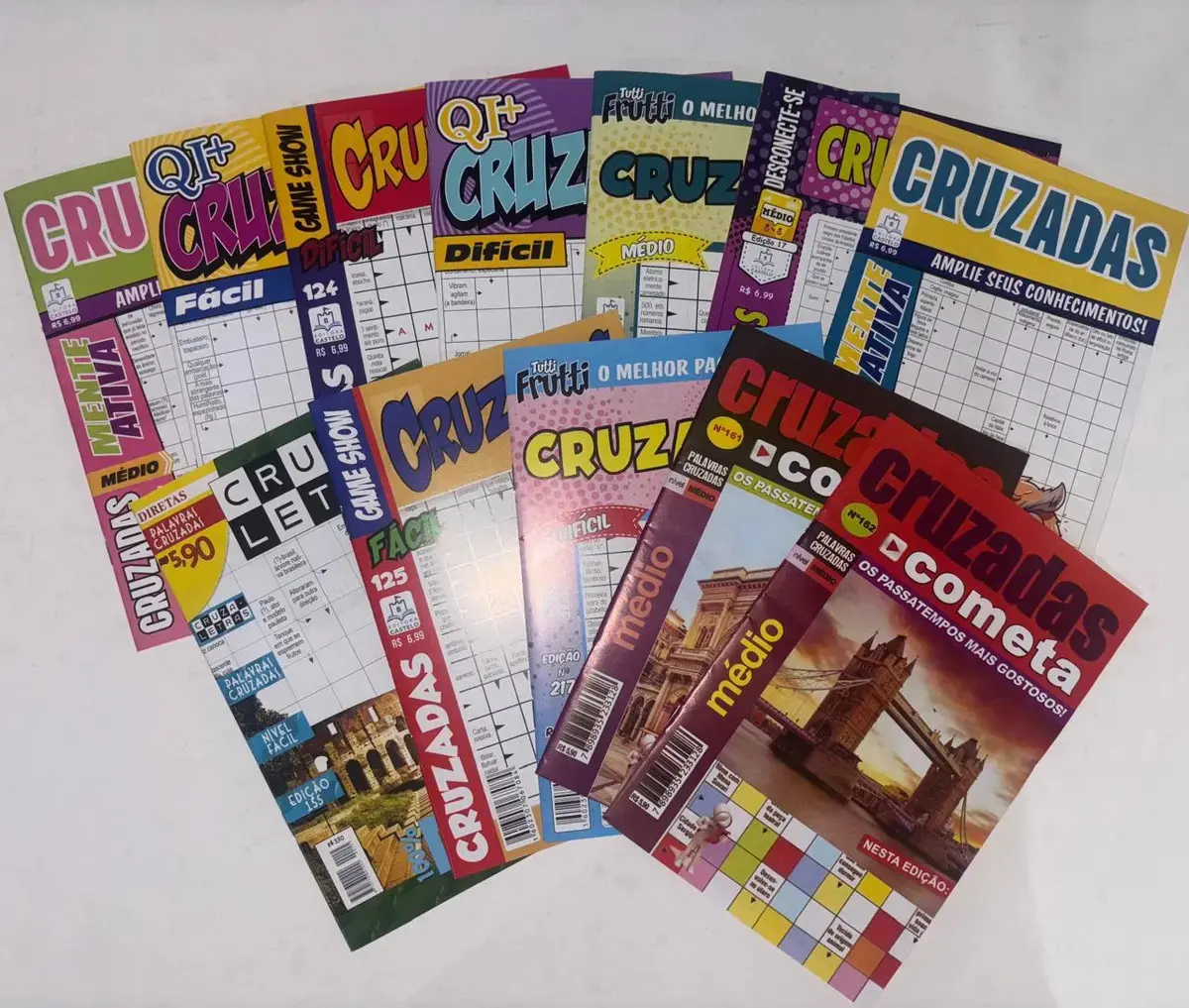 Kit 25 Revistas Palavra Cruzada Sem Repetição Cruzadinhas