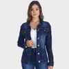 Jaqueta Jeans Feminina Azul com Lycra Premium - 1