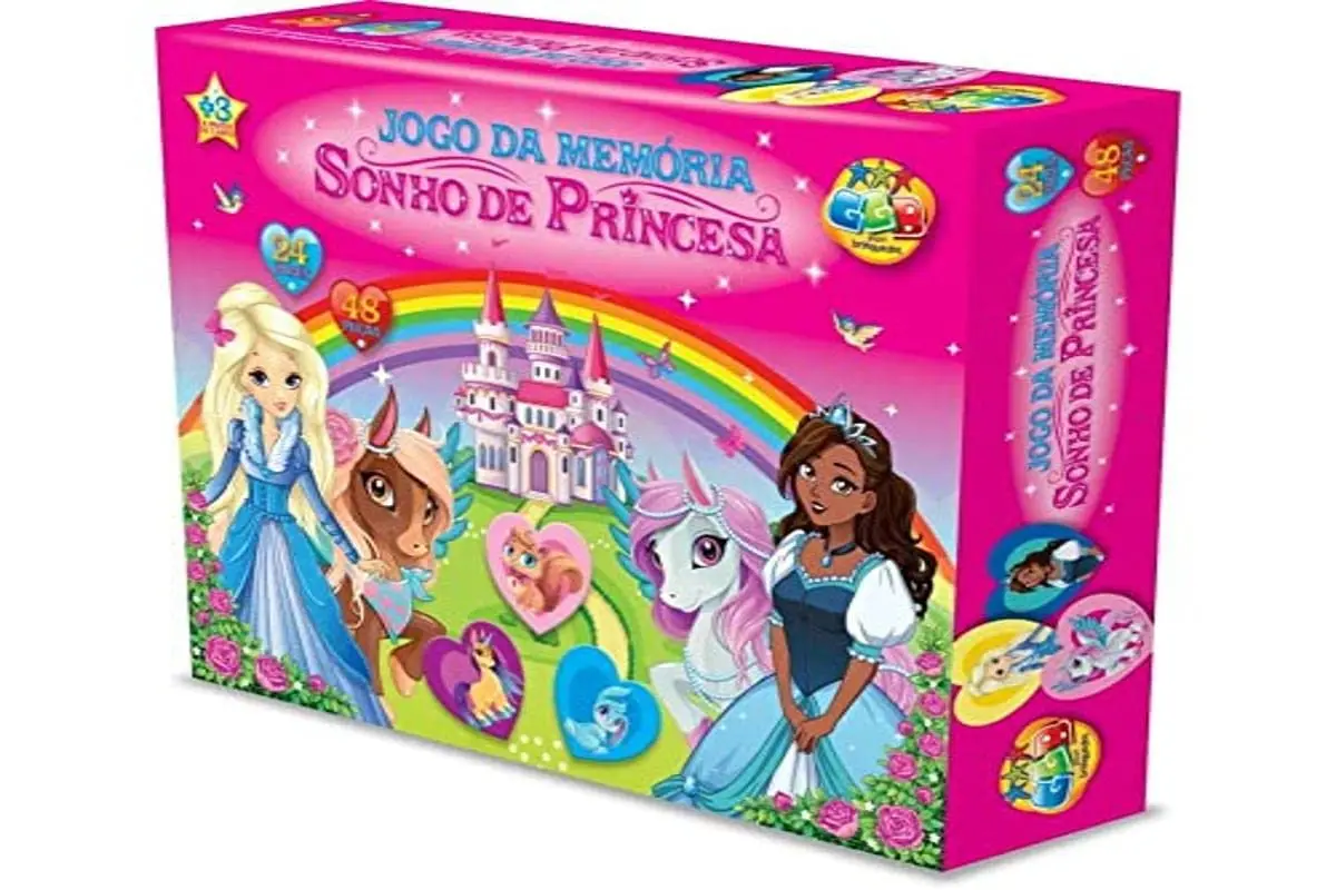 GGB Jogo Da Memória Sonhos de Princesa 48 Peças