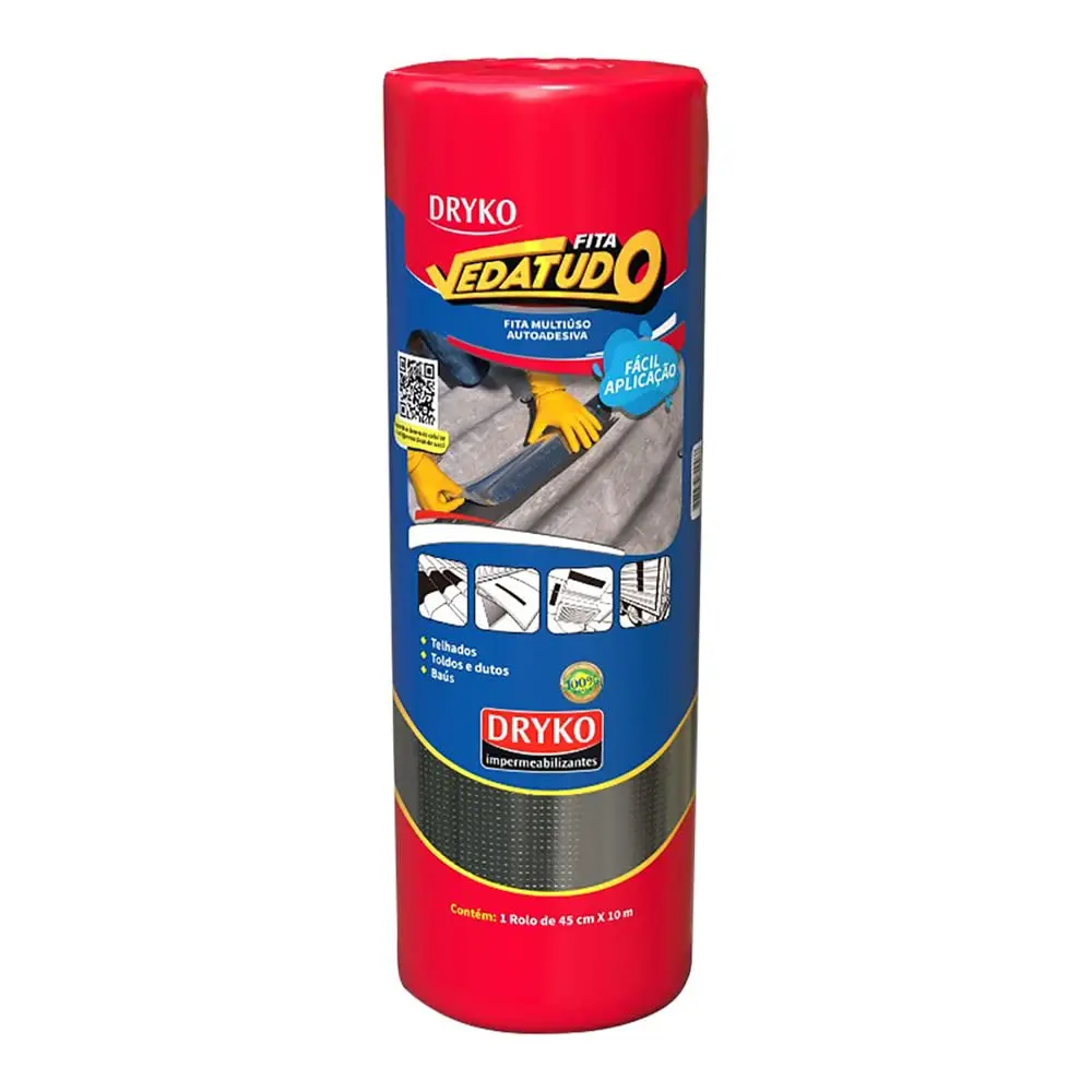 Fita Multiuso Alumínio Autoadesiva para Vedação 45cm x 10m Barone