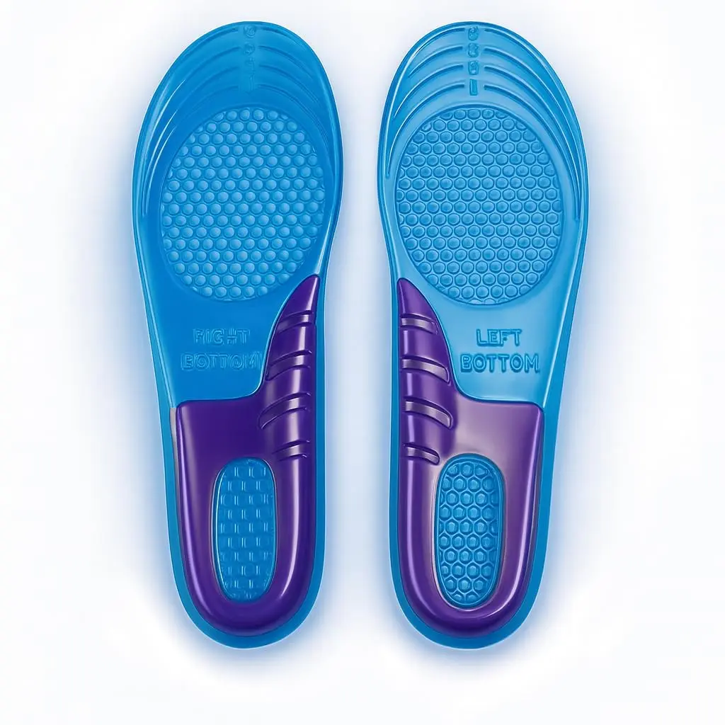 2 Palmilhas Ortopédica de Silicone Gel Anatômica para Calcanhar – Tamanho 36 ao 42 - Alívio de Dor e Impacto, Ajustável, Macia e Antiderrapante – Unissex (M)