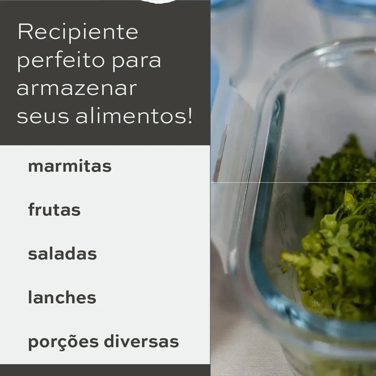 Kit 10 Pote De Vidro Marmita Hermético 640ml Freezer Fitness Borossilicato 4 Travas Micro-ondas Azul-Escuro thumbnail 7