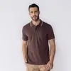 Camisa Polo Masculina De Algodão Marc Alain Marrom - 1