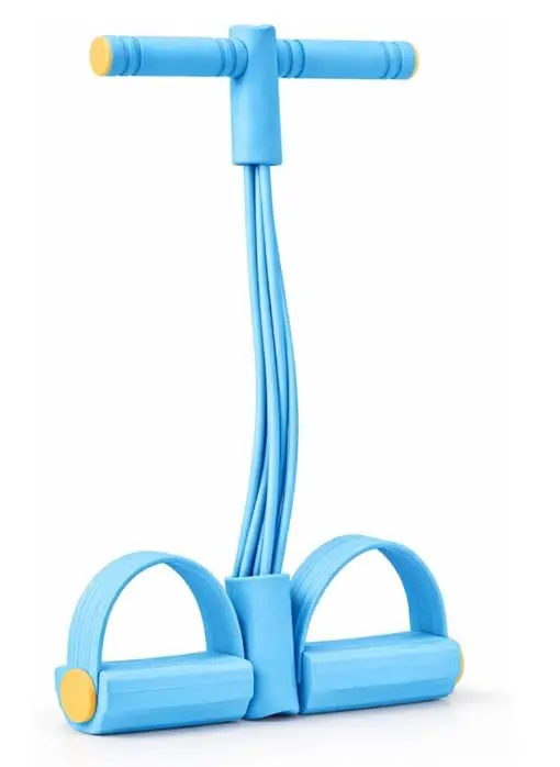 Corda elástica de resistência multifuncional com pedal para exercícios de resistência em casa fitness musculação, fortalecimento muscular - 1