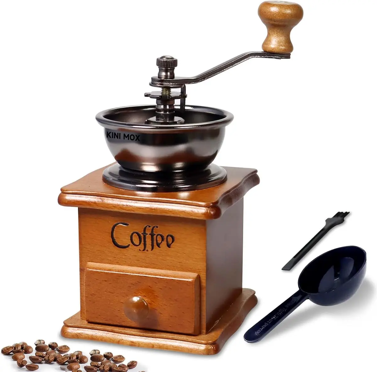 MYBEEM Moedor de Café Manual, Moedor de Café Manual Retrô, Moedor de Cafe | Moagem Cerâmica Baixa Temperatura, Resistente à Umidade, Peça Diferenciada para Brindes e Lifestyle