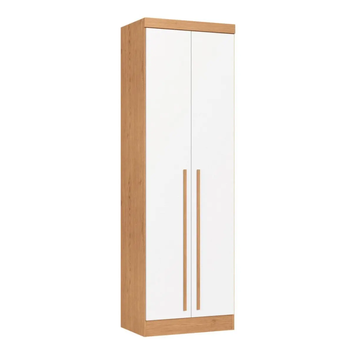 Guarda-roupa Modulado 2 Portas com Prateleiras e Cabideiro Infinity Cedro/Branco Line