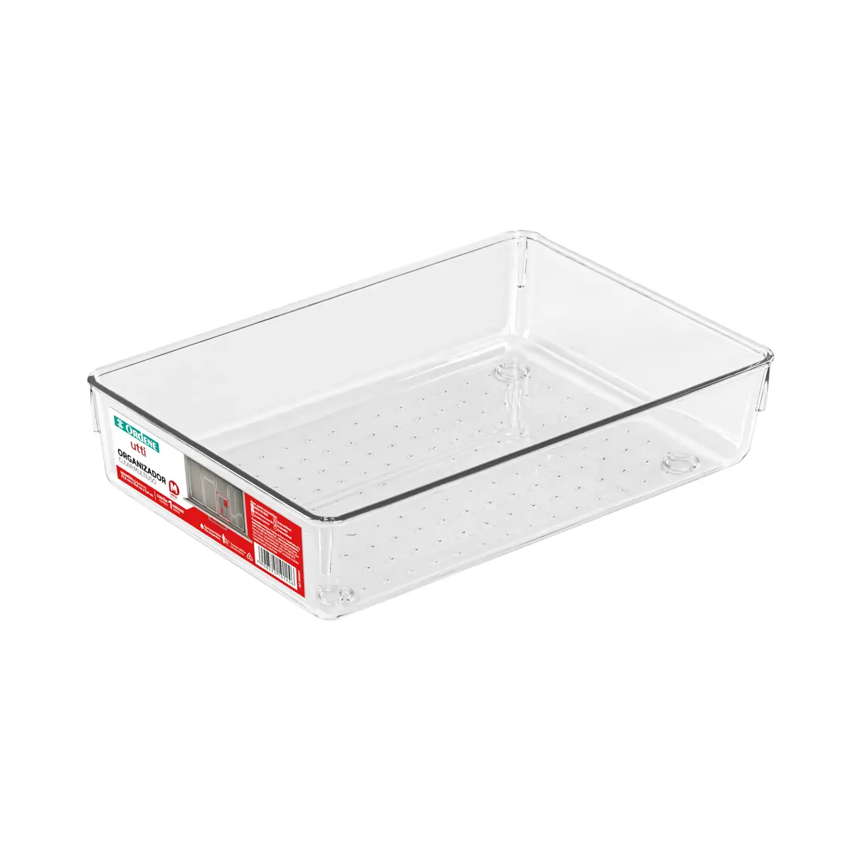 Ordene - Organizador Multiuso Clear Tamanho Médio de 15,6cm, Linha Utti