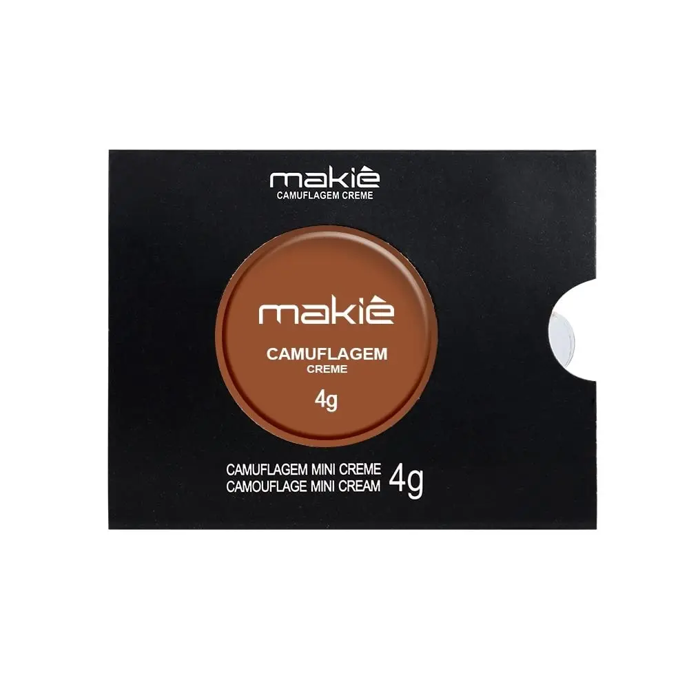 Mini Corretivo Camuflagem Creme 4g - Makiê (Ebony) - Correção de olheiras, manchas na pele, acne ou cicatrizes