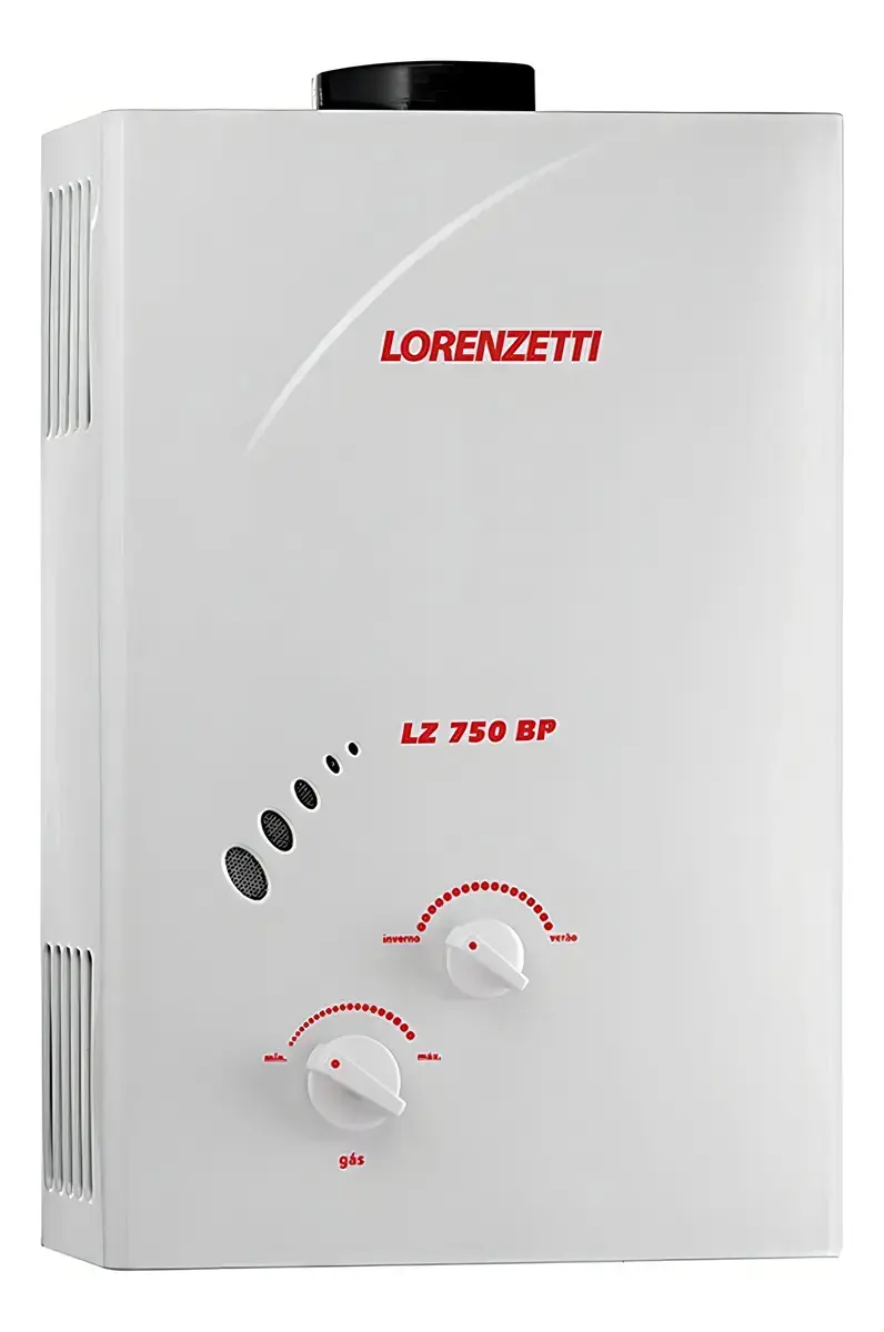 Aquecedor De Água A Gás Lorenzetti LZ750BP Glp Vazão 7,0L Cor Branco