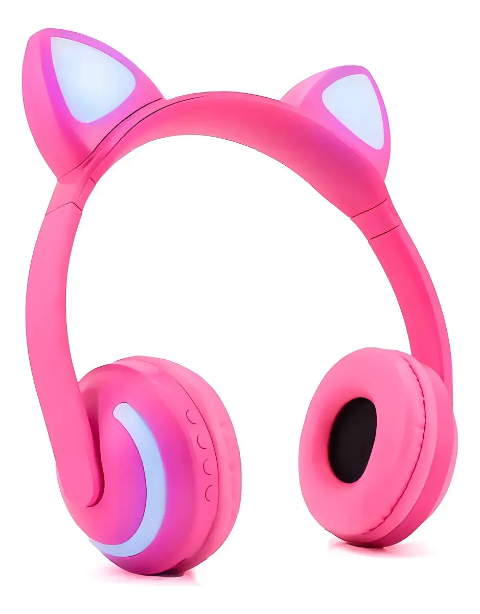Headphone Orelha Gato Fone Ouvido Led Bluetooth