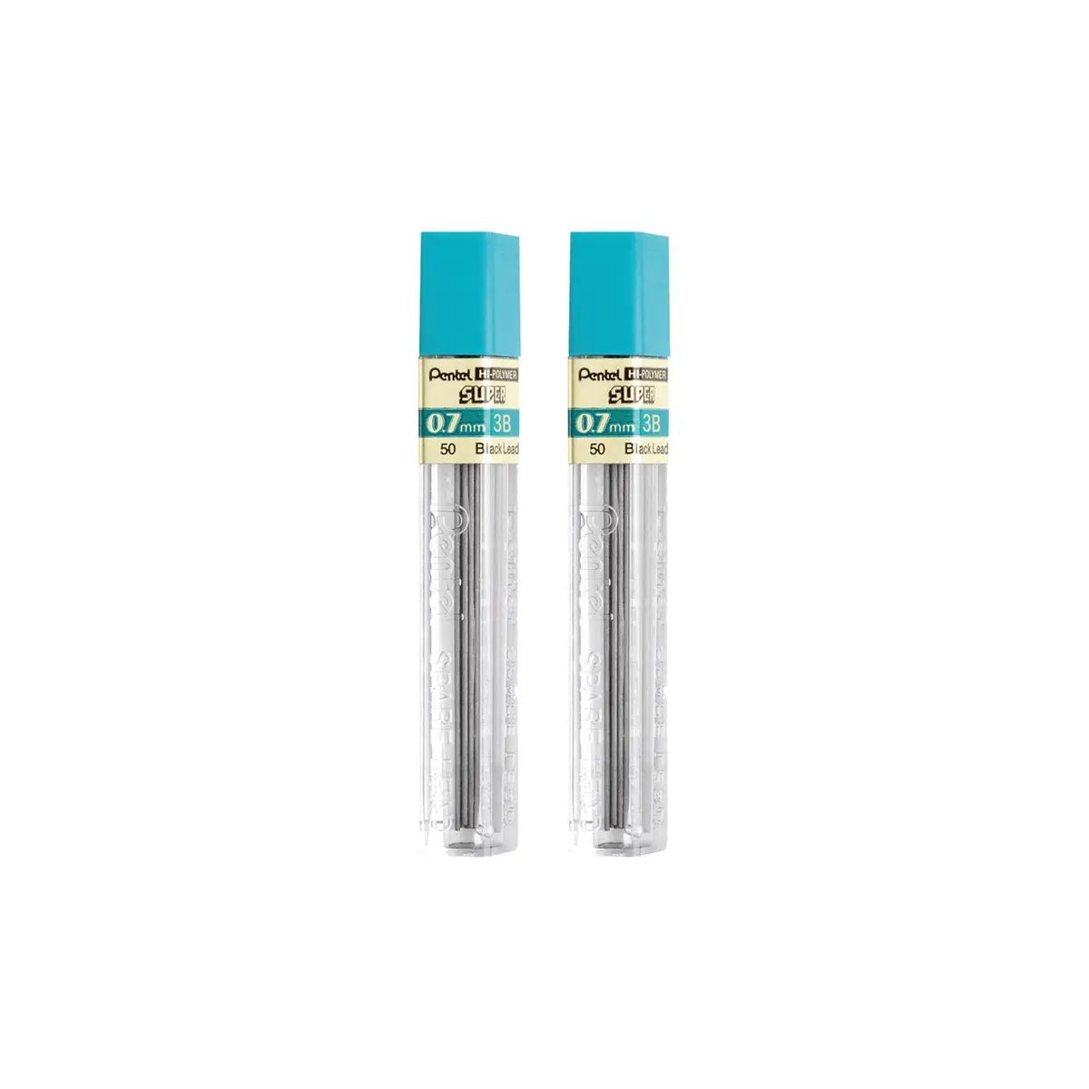 Pentel Grafite Hi-Polymer 0.7mm 3B com 2 Tubos SM/50-3B - 1