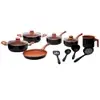 Conjunto de Panelas Vegas 10 Peças Revestimento Cerâmica Antiaderente - Casambiente - Preto - 1