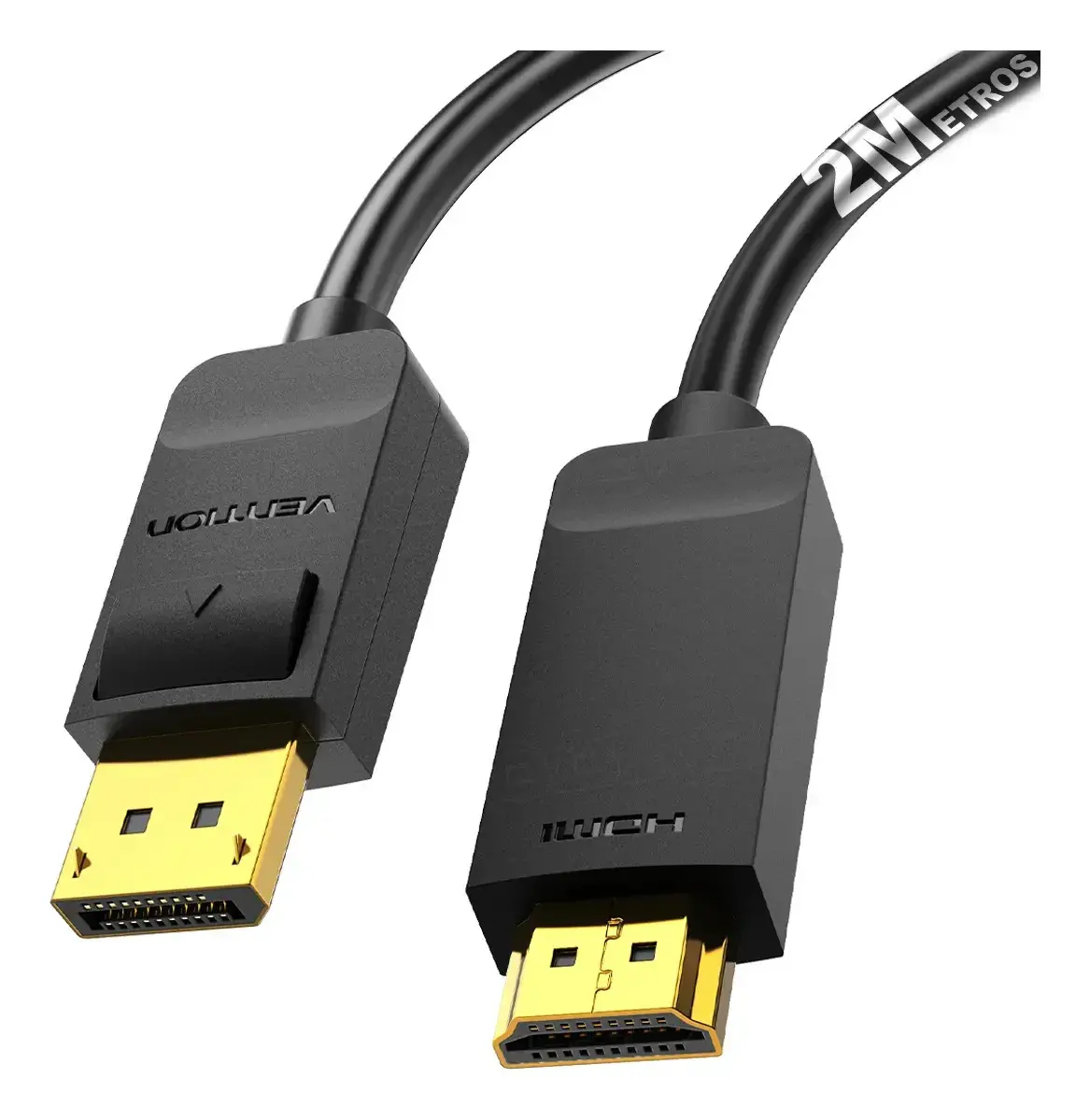 Cabo Displayport Para Hdmi 4k 30hz Uhd Dp To Hdmi Vention 2m - 1