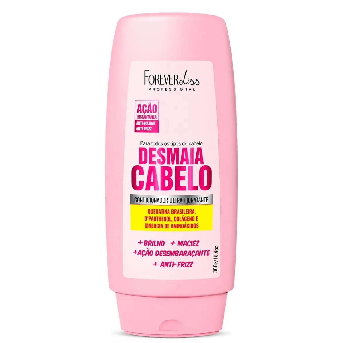Forever Liss Condicionador Desmaia Cabelo, Rosa, 300gr