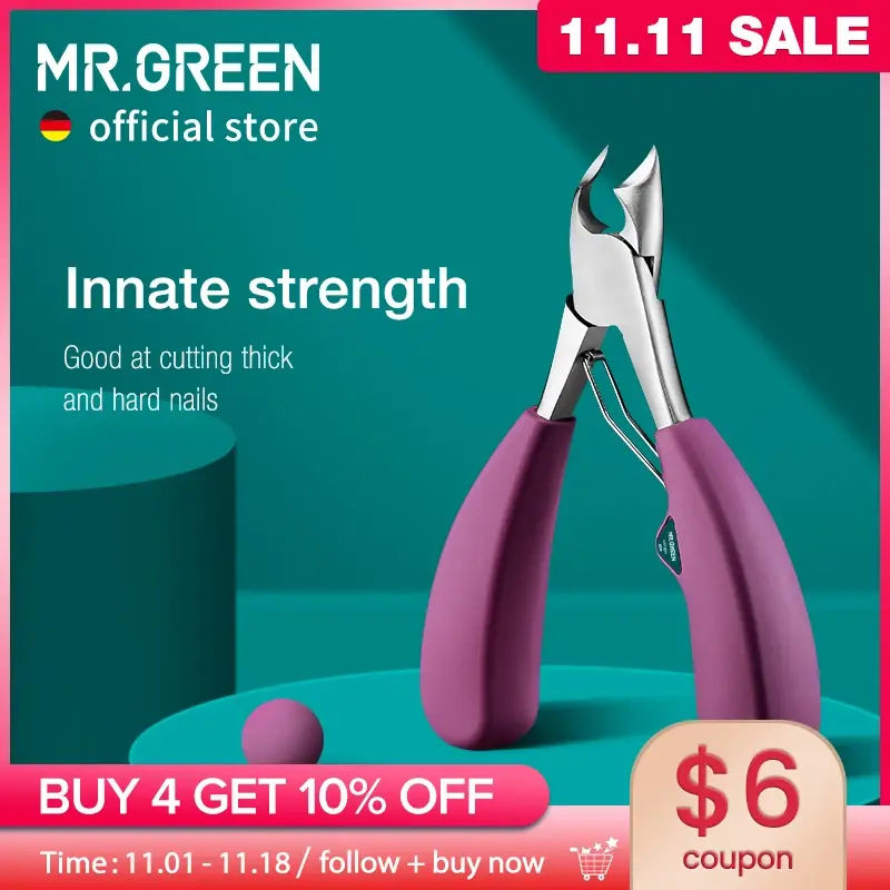 Cortador de Unhas MR.GREEN em Aço Inoxidável para Unhas Encravadas, Ideal para Cortar Unhas Grossas e Duras, Ferramenta para Pedicure e Manicure - 1