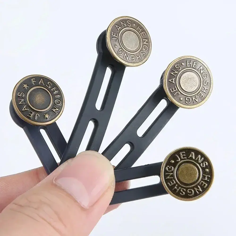 Extensor de Botão Universal para Calças Jeans e Calças Femininas, Solução Instantânea de Extensão de Cinto, Botão de Expansão de Cintura - 1