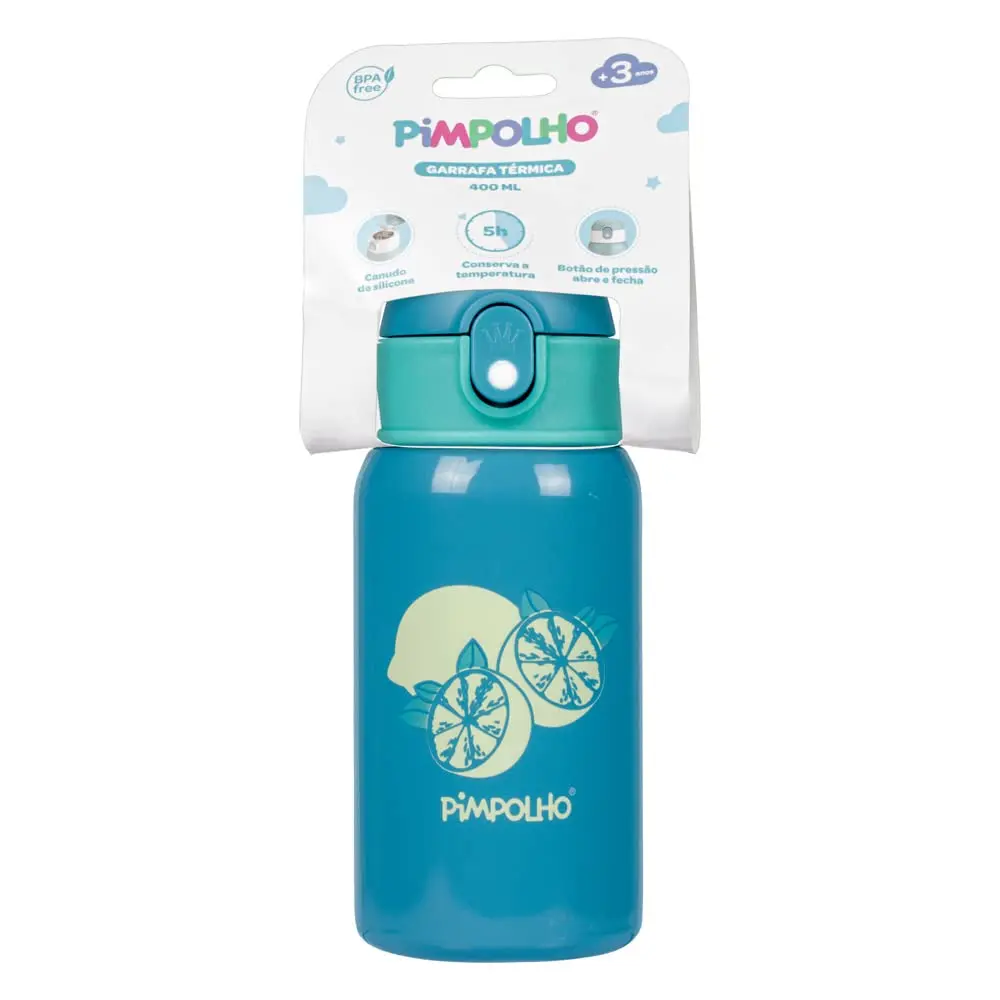 Garrafa Térmica Pimpolho, Inox, Com Canudo, 400ml - 1