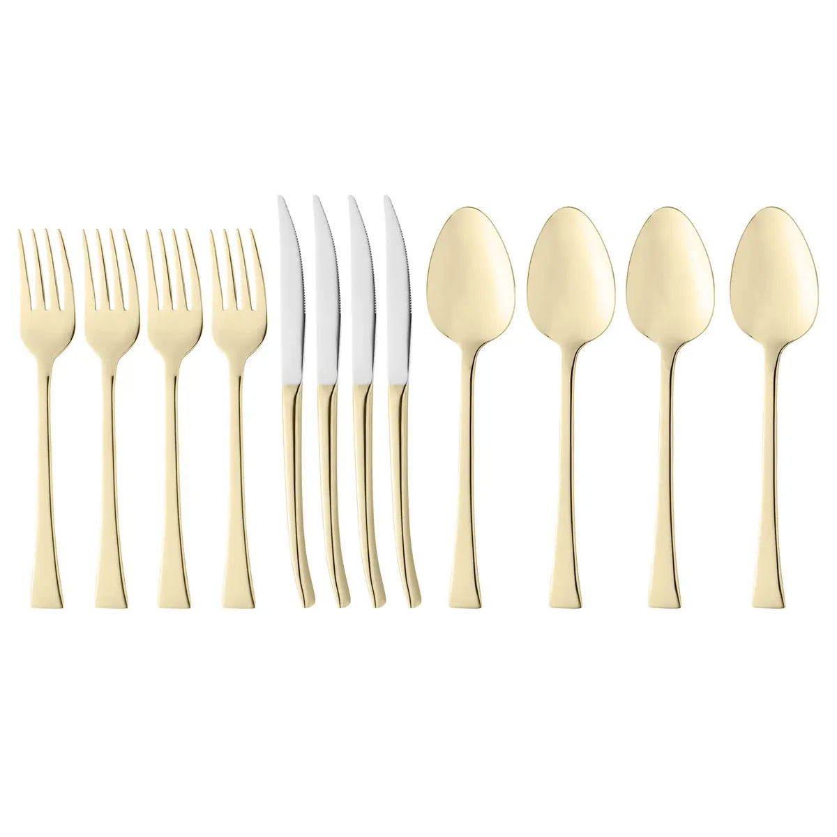 WOLFF - Faqueiro Berna 12 Peças Dourado Aço Inox