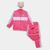 Agasalho Infantil Adidas Tiberio Rosa e Branco - 1