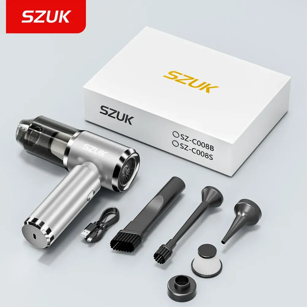 Szuk aspirador de pó portátil para carro, 165000pa, poderoso aspirador de pó sem fio, forte sucção, mini aspirador de pó portátil para carro aspirador de pó portátil aspirador de po automotivel aspirador