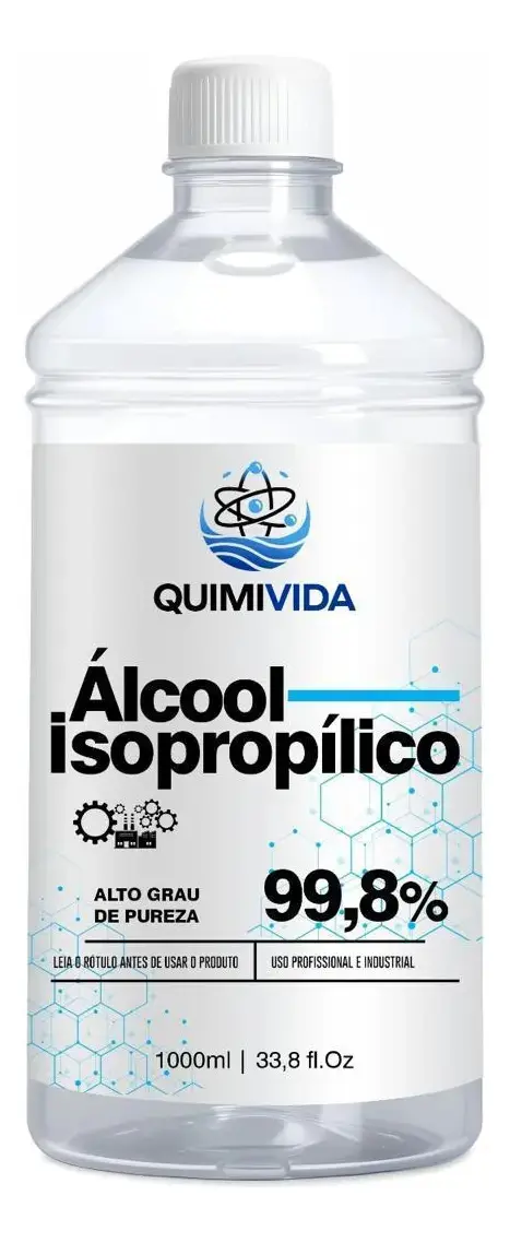 Álcool isopropílico Quimivida Limpador De Telas 1L Antiestático - 1
