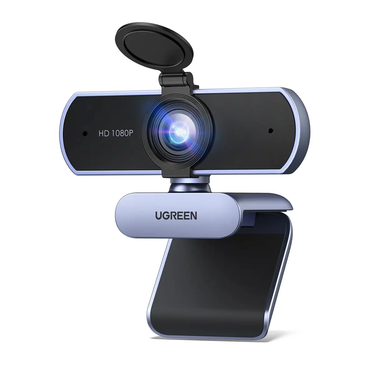 UGREEN Webcam Full HD 1080P com Microfone, Campo de Visão de 85°, Redução de Ruído, USB Plug and Play, Correção Automática de Luz, Adequada para Streaming/Conferência, Zoom/Skype/YouTube